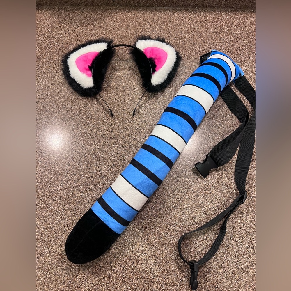 Derpy Cat Blue and Black Striped Costume Set K-Pop Demon Hunters